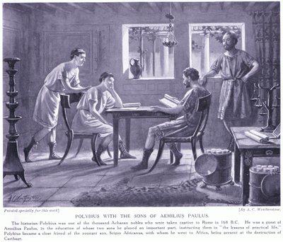 Polibio con i figli di Emilio Paolo da A.C. Weatherstone